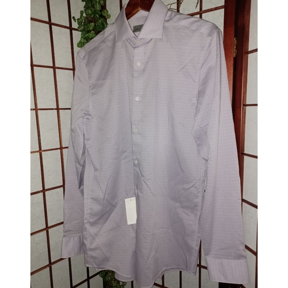 Perry Ellis Non-Iron Slim-Fit Nail Head Dress Shir - Picture 10 of 15